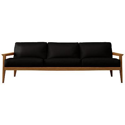 Case Stanley Large Leather Sofa Black Case Stanley Large Leather Sofa Black